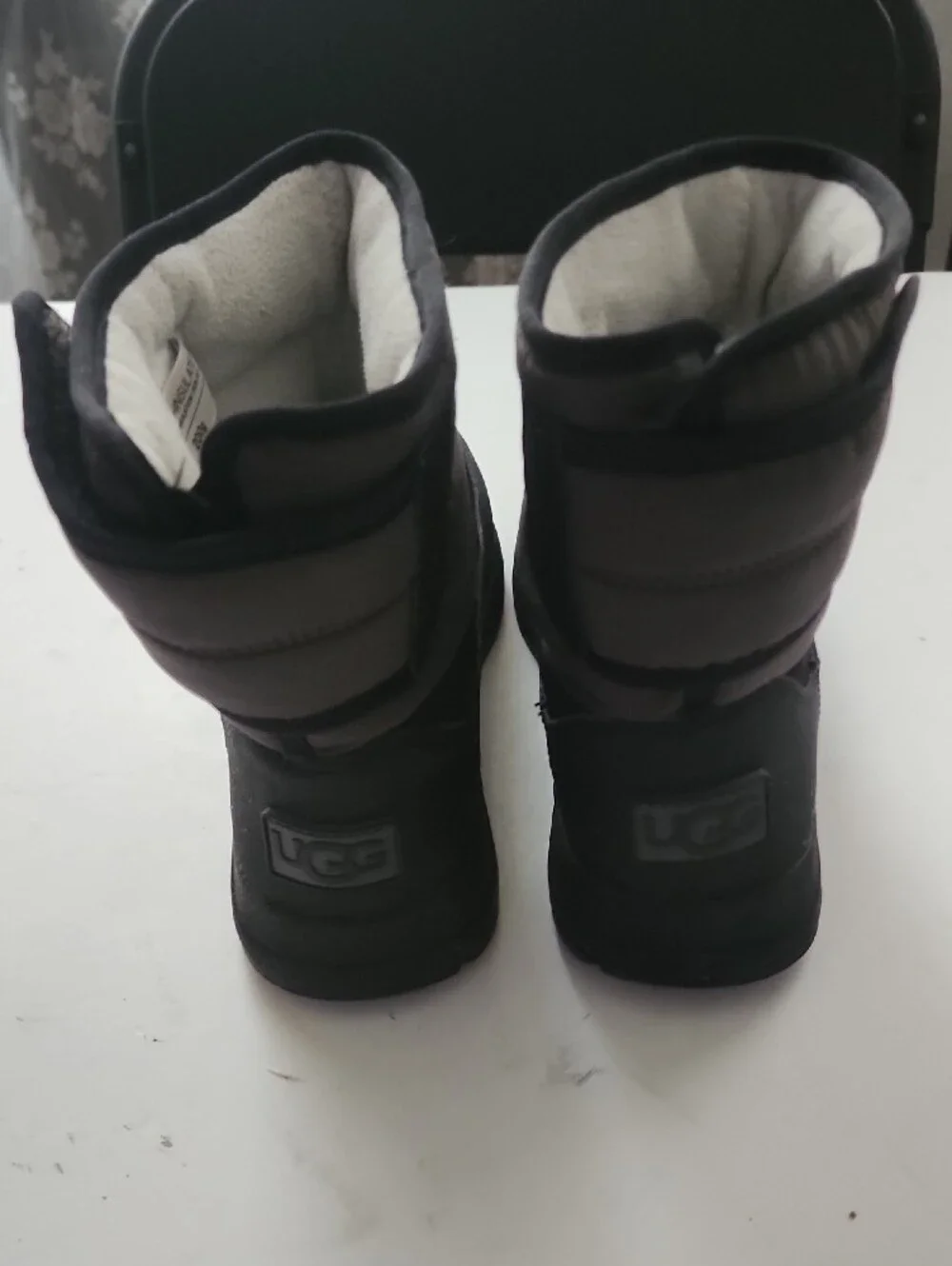 UGG Kids Black and Gray Insulated Snow Boots.  In Excellent Condition